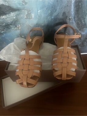 Woven Strappy Sandals in Tan - Women's 7.5